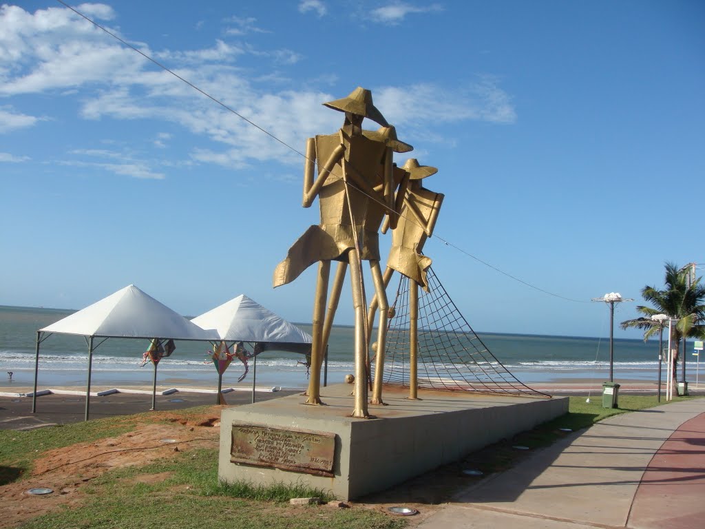 Monumento aos Pescadores, na praia de São Marcos, em São Luís